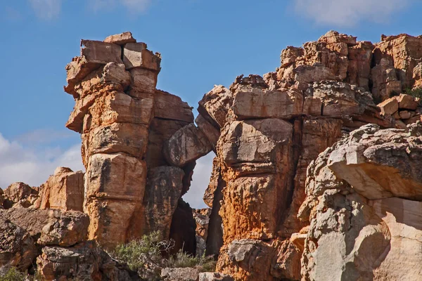 Interesting Rock Formations Truitjieskraal Cederberg Wilderniss Area Western Cape South — Stockfoto
