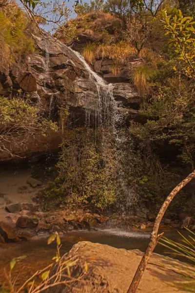 stock image Doreen Falls in the Cathedral Peak Valley, Drakensberg Mountain Range South Africa