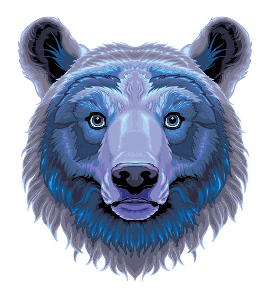 Głowa Niedźwiedzia Brunatnego Izolowane Zwierzę — Wektor stockowy