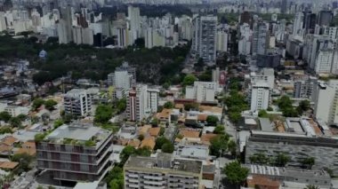 Sao Paulo 'nun panoramik manzarası, Vila Madalena bölgesi, Brezilya.