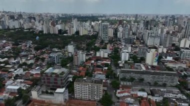 Sao Paulo 'nun panoramik manzarası, Vila Madalena bölgesi, Brezilya.