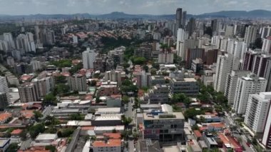 Sao Paulo 'nun panoramik manzarası, Vila Madalena bölgesi, Brezilya.