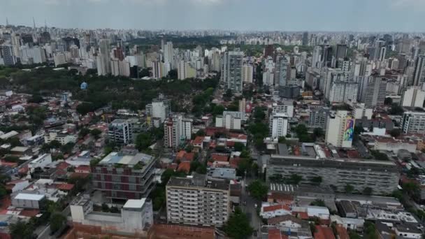Panoramic View Sao Paulo Vila Madalena District Brazil — стокове відео