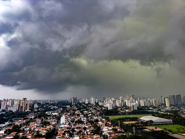 Storm in the big city. City of Sao Paulo, Brazil. South America.