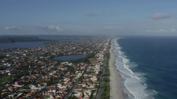 Прекрасные Пляжи Мире Сакварема Штат Рио Жанейро Бразилия — стоковое видео