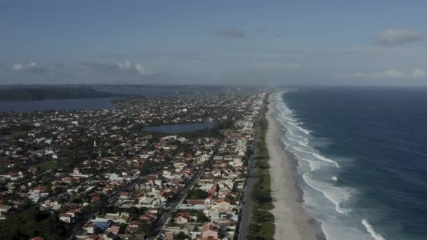 Прекрасные Пляжи Мире Сакварема Штат Рио Жанейро Бразилия — стоковое видео