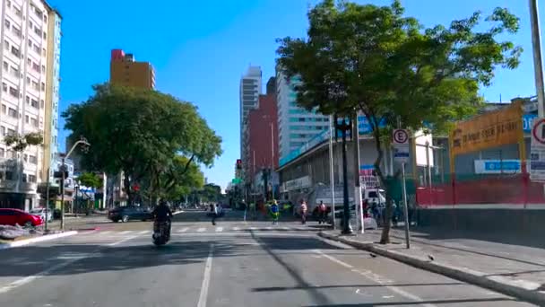 Sao Paulo City Campos Eliseos District Rio Branco Avenue Brazil — Stock Video