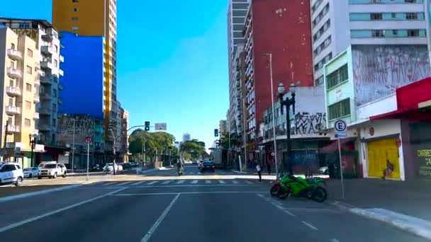 Город Сао Паулу Район Камо Элисео Рио Бранко Авеню Бразилия — стоковое видео