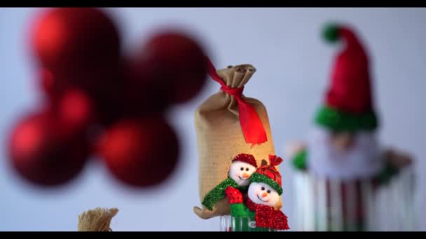 God Jul Och Nyår Bakgrund Juldekoration — Stockvideo
