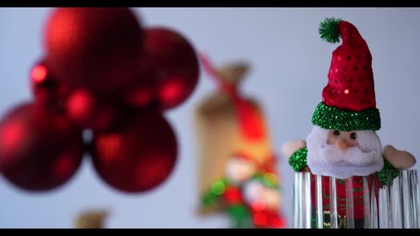 メリークリスマスと新年の背景 クリスマスの装飾 — ストック動画