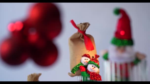 Veselé Vánoce Nový Rok Pozadí Vánoční Ozdoba — Stock video