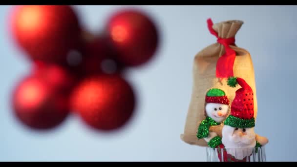 Feliz Navidad Año Nuevo Fondo Decoración Navidad — Vídeos de Stock