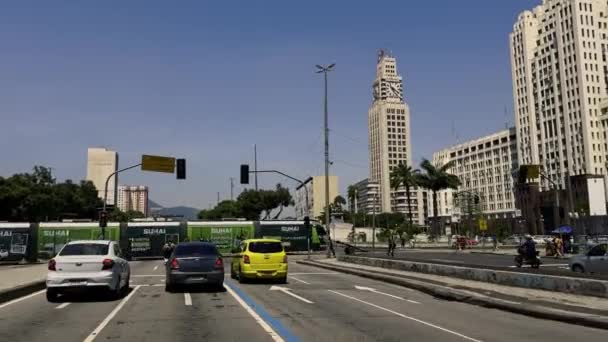 Touristische Städte Transport Durch Vlc Carioca Rio Janeiro Zentrum Presidente — Stockvideo