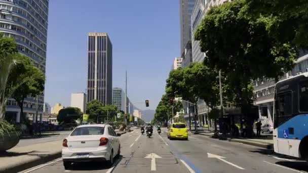 著名的市中心 巴西瓦加斯大道总统办公室里约热内卢中心 — 图库视频影像