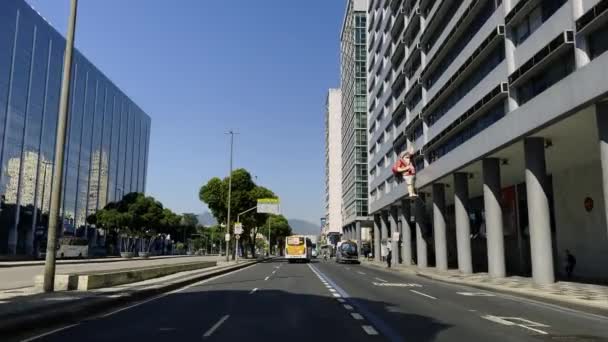 Διάσημο Κέντρο Της Πόλης Rio Janeiro Κέντρο Presidente Vargas Avenue — Αρχείο Βίντεο