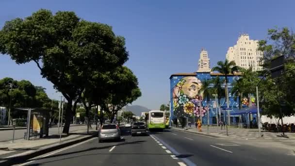 Famoso Centro Ciudad Río Janeiro Centro Avenida Presidente Vargas Brasil — Vídeos de Stock