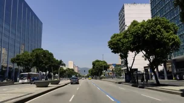Famoso Centro Ciudad Río Janeiro Centro Avenida Presidente Vargas Brasil — Vídeos de Stock