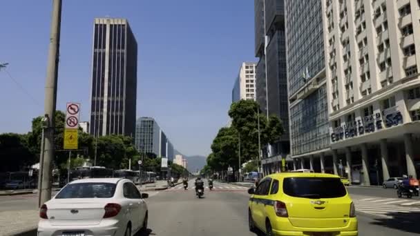Slavné Centrum Města Rio Janeiro Center Presidente Vargas Avenue Brazílie — Stock video