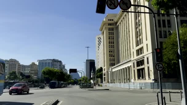Rio Janeiro Centro Mahallesi Başkan Anthony Carlos Caddesi Brezilya Brezilya — Stok video
