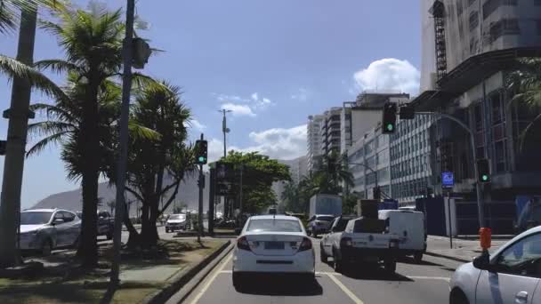 Río Janeiro Avenida Vieira Souto Brasil Sudamérica Ciudades Playas Turísticas — Vídeo de stock