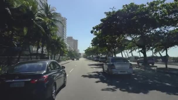 Rio Janeiro Vieira Souto Avenue Brazílie Jižní Amerika Letní Turistická — Stock video