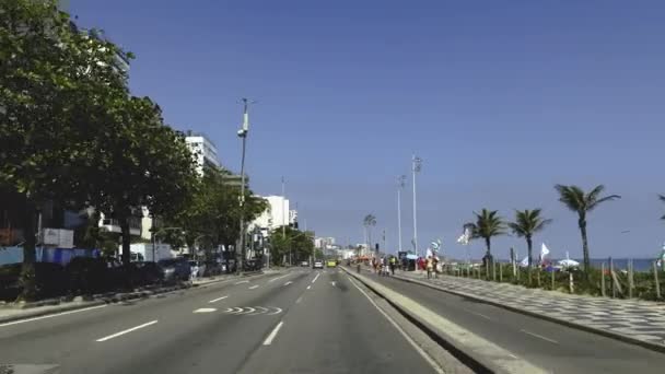 Rio Janeiro Vieira Souto Avenue Brazylia Ameryka Południowa Letnie Miasta — Wideo stockowe