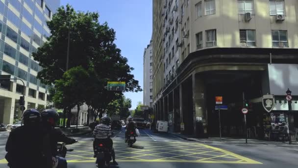 Ρίο Ντε Τζανέιρο Λεωφόρος Ναυάρχου Μπαρόσο Βραζιλία Νότια Αμερική Μητρόπολη — Αρχείο Βίντεο