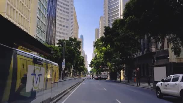 Центр Знаменитих Міст Ріо Жанейро Авеню Рівер Вайт Бразилія — стокове відео
