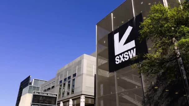 Sxsw 2024 South Southwest Konferenciák Fesztiválok Elkötelezett Amellett Hogy Segítse — Stock videók