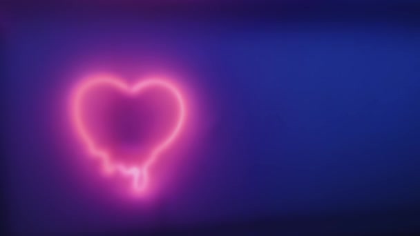 バレンタインデーのポストカード 母の日とバレンタインデーのための愛の概念 青い背景にハッピーバレンタインデーハート — ストック動画