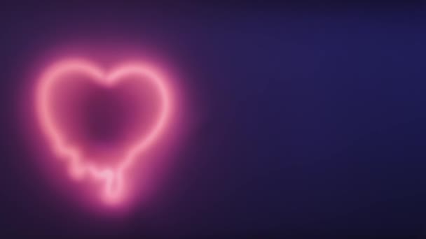 バレンタインデーのポストカード 母の日とバレンタインデーのための愛の概念 青い背景にハッピーバレンタインデーハート — ストック動画