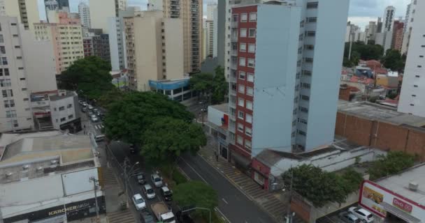 从空中俯瞰世界各地的城市 巴西圣保罗州坎皮纳斯市 Moraes Salles Street博士 — 图库视频影像