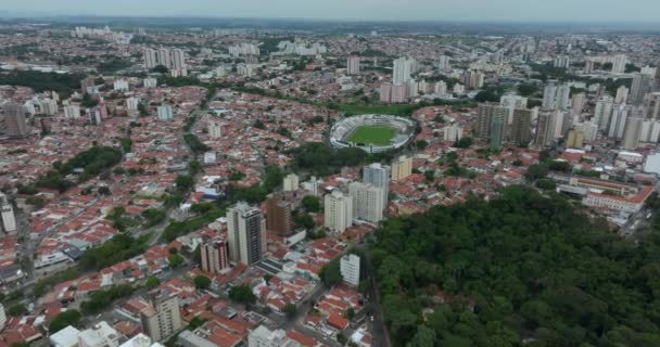 Aerial View Football Stadiums Princess Golden Earring Stadium Campinas State — Stock Video