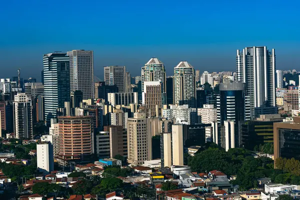 Stock image They were building the city of Sao Paulo, Brazil.