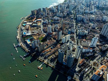 Santos City, Plaj bölgesi, Sao Paulo eyaleti, Brezilya.