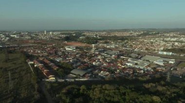 Botucatu şehrinin hava manzarası. Vila Emlak Bölgesi. Sao Paulo Eyaleti, Brezilya. 10/08/2024