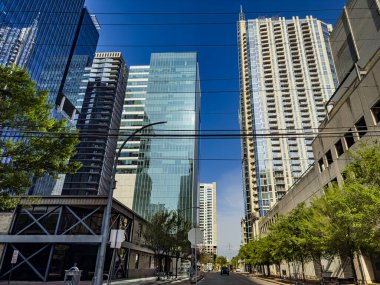 Austin şehri, Teksas eyaleti, Birleşik Devletler. Binaların modern ve güzel mimarisi. 03-15-2024