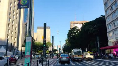 İş caddeleri. Paulista Bulvarı, Sao Paulo, Brezilya. Güney Amerika. 06-01-2024