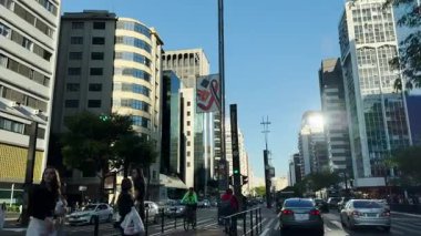 İş caddeleri. Paulista Bulvarı, Sao Paulo, Brezilya. Güney Amerika. 06-01-2024