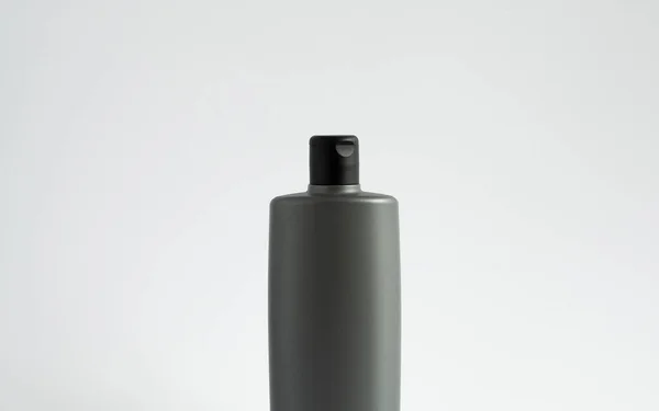 Czarny Szampon Pakowania Makiet Pionowe Puste Plastikowe Opakowanie Kosmetyczne Dla — Zdjęcie stockowe
