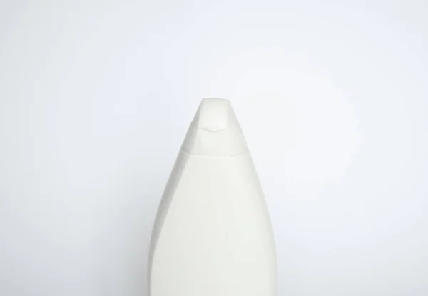 Fehér Műanyag Szappan Vagy Sampon Palack Izolálva Bőrápoló Krém Fürdés — Stock Fotó