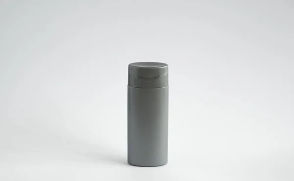 Shampoo Preto Embalagem Mockup Pacote Cosmético Plástico Vazio Vertical Para — Fotografia de Stock