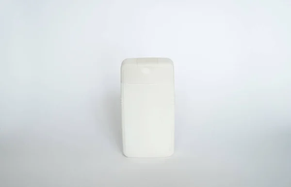 Белый Нефирменный Шампунь Гель Мыльная Бутылка Изолированы Белом Фоне Косметический — стоковое фото