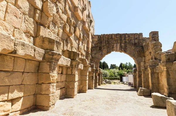 Architektonické Památky Archeologického Parku Tindari Římská Bazilika Tindari Provincie Messina — Stock fotografie