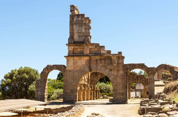 Parque Arqueológico Tindari Basílica Romana Tindari Província Messina Itália Parte — Fotografia de Stock