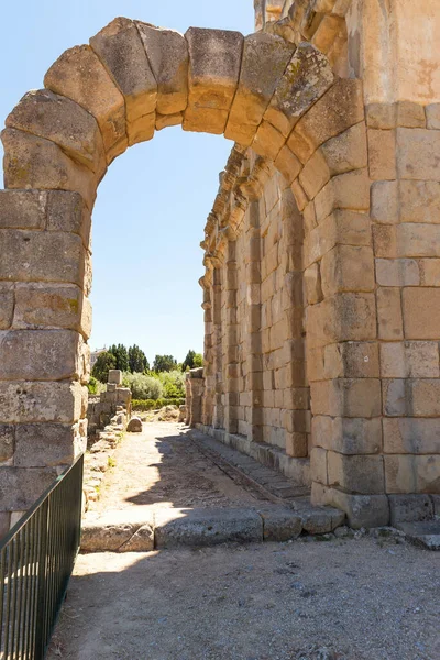 Monumentos Arquitectónicos Del Parque Arqueológico Tindari Basílica Romana Tindari Provincia — Foto de Stock