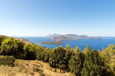 Seascapes of The Vulcano Island (Aeolian Islands) in Lipari, Messina Province, Sicily, Italy.