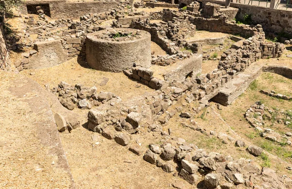 Αρχαιολογικός Χώρος Και Άμωμος Ναός Της Παναγίας Chiesa Maria Santissima — Φωτογραφία Αρχείου