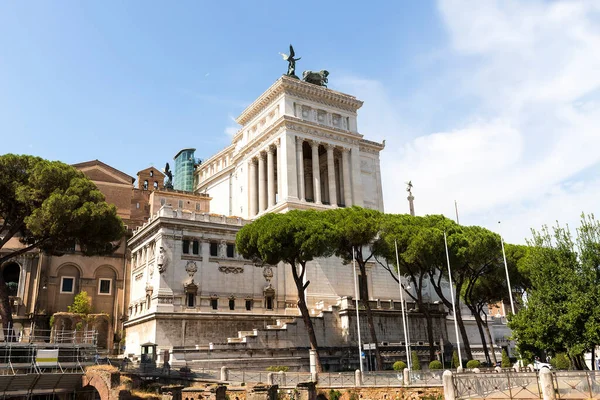 stock image Architectural Sceneries of The Victor Emmanuel II National Monument (Altare della Patria) in Rome, Lazio Region, Italy.