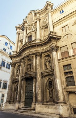 Roma 'da dini mimarlık, Lazio Eyaleti, İtalya. (Chiesa di San Carlino alle Quattro Fontane)